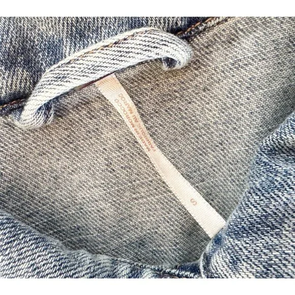 FREE PEOPLE Rumors Denim Jean Jacket Size Small - Picture 7 of 8